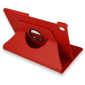 Lenovo M10 FHD Plus X606F Kılıf 360 Tablet Deri Kılıf - Kırmızı-(5796)