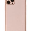 iPhone 11 Pro Max Kılıf Coco Deri Silikon Kapak - Pembe-(5796)