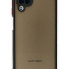 Samsung Galaxy A12 Kılıf Montreal Silikon Kapak - Siyah-(5796)