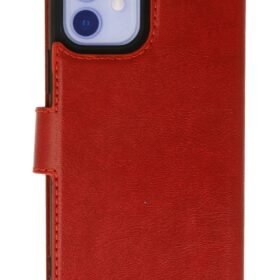 iPhone 12 Kılıf Trend S Plus Kapaklı Kılıf - Kırmızı-(5796)