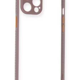 iPhone 12 Kılıf Miami Şeffaf Silikon - Açık Mor-(5796)