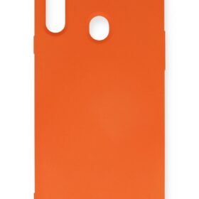 Samsung Galaxy A20S Kılıf Nano içi Kadife Silikon - Turuncu-(5796)