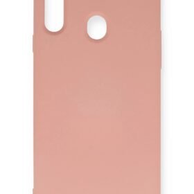 Samsung Galaxy A20S Kılıf Nano içi Kadife Silikon - Pudra-(5796)