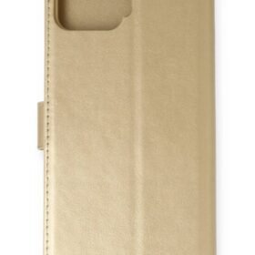 Oppo A73 Kılıf Trend S Plus Kapaklı Kılıf - Gold-(5796)