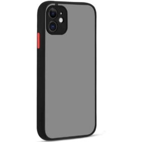 iPhone 12 Kılıf Montreal Silikon Kapak - Siyah-(5796)