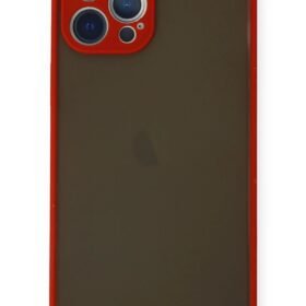 iPhone 12 Pro Kılıf Montreal Silikon Kapak - Kırmızı-(5796)