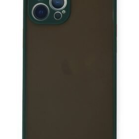 iPhone 12 Pro Max Kılıf Montreal Silikon Kapak - Yeşil-(5796)