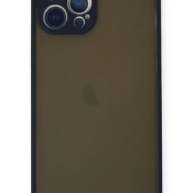 iPhone 12 Pro Max Kılıf Montreal Silikon Kapak - Lacivert-(5796)