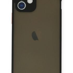 iPhone 12 Mini Kılıf Montreal Silikon Kapak - Siyah-(5796)