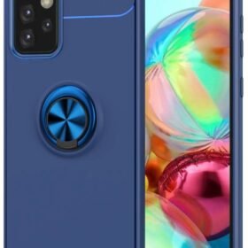 Samsung Galaxy A72 Kılıf Range Yüzüklü Silikon - Mavi-(5796)