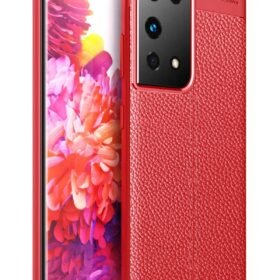 Samsung Galaxy S21 Ultra Kılıf Auto Focus Kapak - Kırmızı-(5796)