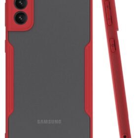 Samsung Galaxy S21 Plus Kılıf Platin Silikon - Kırmızı-(5796)