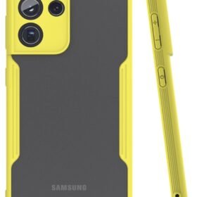 Samsung Galaxy S21 Ultra Kılıf Platin Silikon - Sarı-(5796)