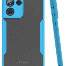 Samsung Galaxy S21 Ultra Kılıf Platin Silikon - Mavi-(5796)