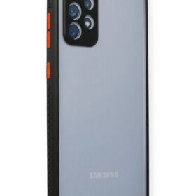 Samsung Galaxy A72 Kılıf Miami Şeffaf Silikon - Siyah-(5796)