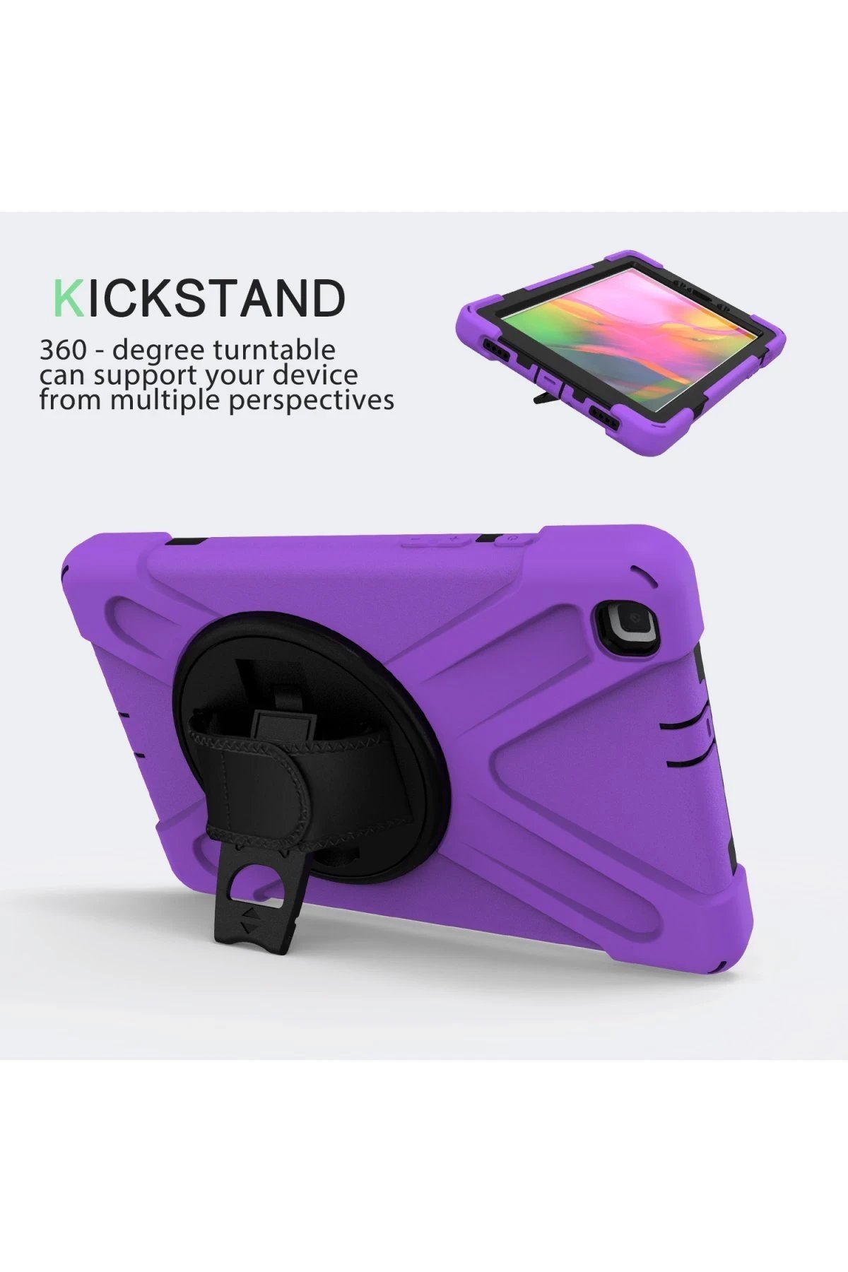 Samsung Galaxy T290 Tab A 8 Kılıf Amazing Tablet Kapak - Mor-(5796) - Görsel 2