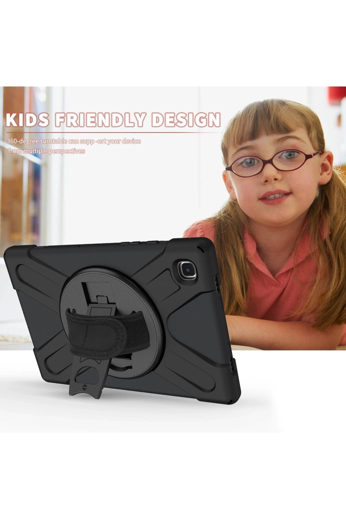 Samsung Galaxy Tab A7 10.4 Kılıf Amazing Tablet Kapak - Siyah-(5796) - Görsel 3