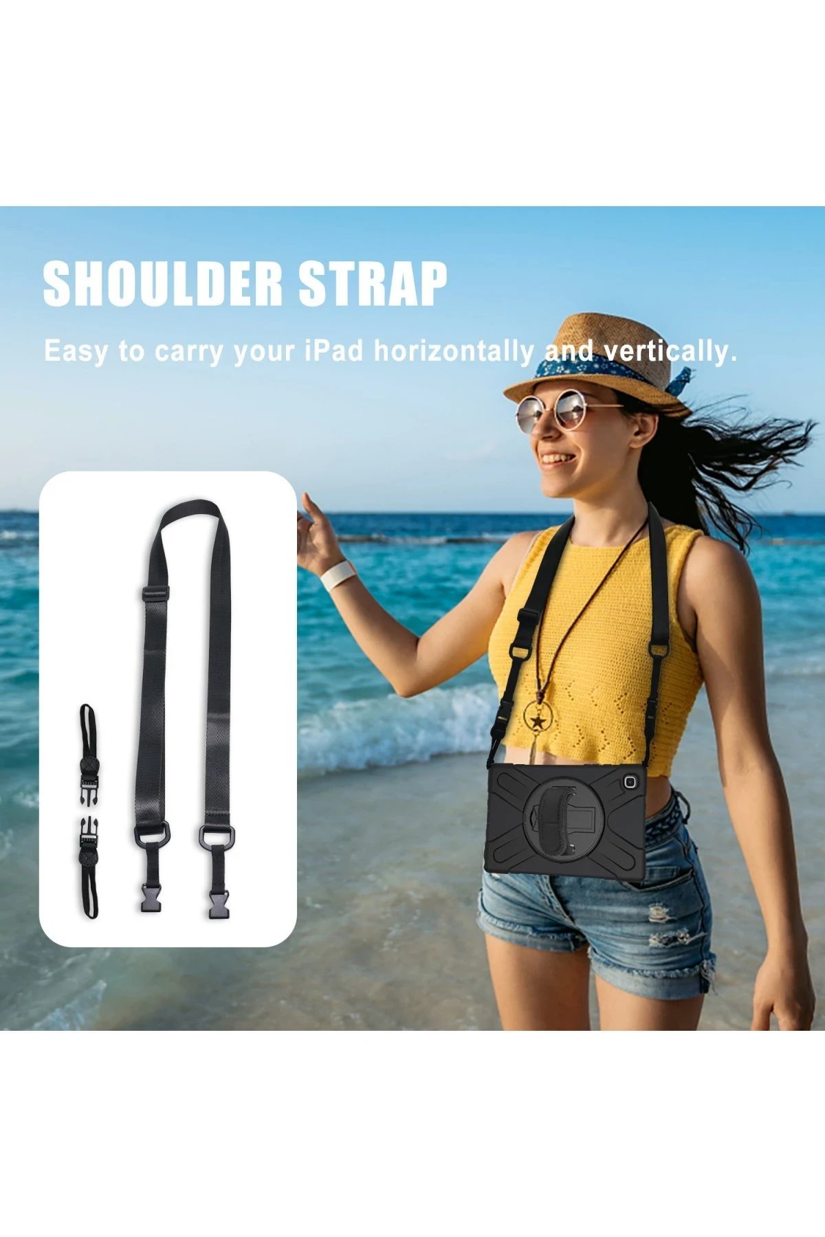 Samsung Galaxy Tab A7 10.4 Kılıf Amazing Tablet Kapak - Siyah-(5796) - Görsel 4