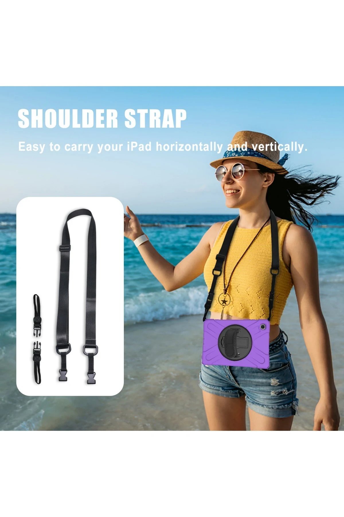 Samsung Galaxy Tab A7 10.4 Kılıf Amazing Tablet Kapak - Mor-(5796) - Görsel 4