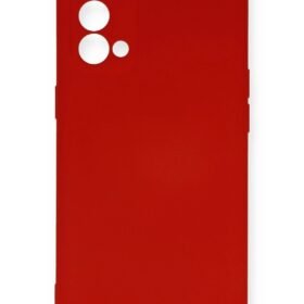 Oppo Reno 5 Pro Kılıf Nano içi Kadife Silikon - Kırmızı-(5796)