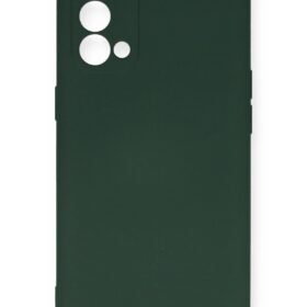 Oppo Reno 5 Pro Kılıf Nano içi Kadife Silikon - Koyu Yeşil-(5796)