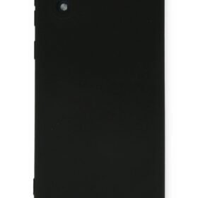 Samsung Galaxy A01 Core Kılıf Nano içi Kadife Silikon - Siyah-(5796)