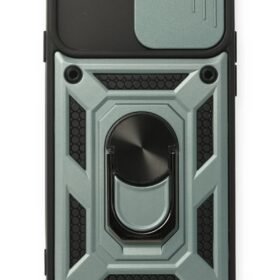 iPhone 6 Kılıf Pars Lens Yüzüklü Silikon - Yeşil-(5796)