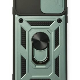 iPhone 7 Plus Kılıf Pars Lens Yüzüklü Silikon - Yeşil-(5796)