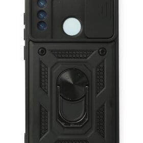Xiaomi Redmi Note 8 Kılıf Pars Lens Yüzüklü Silikon - Siyah-(5796)