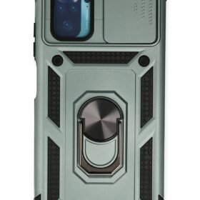 Xiaomi Redmi Note 10 Kılıf Pars Lens Yüzüklü Silikon - Yeşil-(5796)