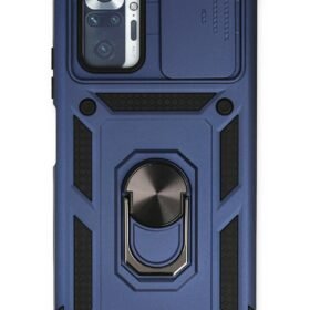 Xiaomi Redmi Note 10 Pro Kılıf Pars Lens Yüzüklü Silikon - Lacivert-(5796)