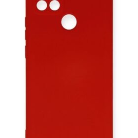 Oppo A15 Kılıf Nano içi Kadife Silikon - Kırmızı-(5796)