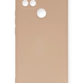 Oppo A15 Kılıf Nano içi Kadife Silikon - Pudra-(5796)