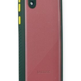 Samsung Galaxy A01 Core Kılıf Miami Şeffaf Silikon - Koyu Yeşil-(5796)