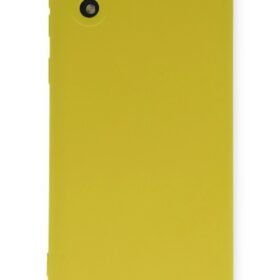 Samsung Galaxy A01 Core Kılıf Nano içi Kadife Silikon - Sarı-(5796)