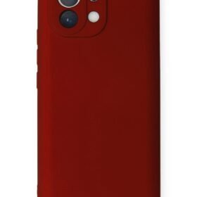 Xiaomi Mi 11 Kılıf First Silikon - Bordo-(5796)