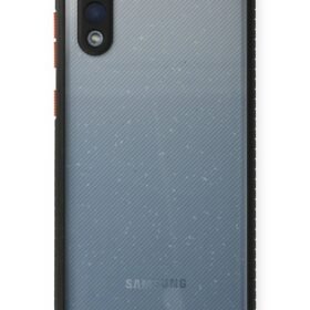 Samsung Galaxy A02 Kılıf Miami Şeffaf Silikon - Siyah-(5796)