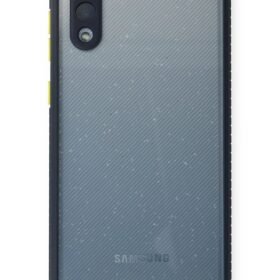 Samsung Galaxy A02 Kılıf Miami Şeffaf Silikon - Lacivert-(5796)