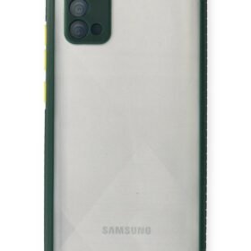 Samsung Galaxy A02S Kılıf Miami Şeffaf Silikon - Koyu Yeşil-(5796)