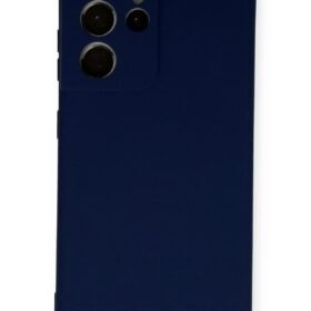 Samsung Galaxy S21 Ultra Kılıf Nano içi Kadife Silikon - Lacivert-(5796)