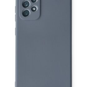 Samsung Galaxy A72 Kılıf Nano içi Kadife Silikon - Gri-(5796)