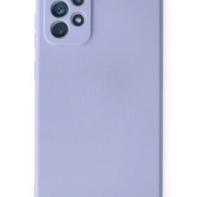 Samsung Galaxy A72 Kılıf Nano içi Kadife Silikon - Lila-(5796)