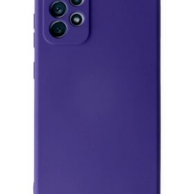 Samsung Galaxy A72 Kılıf Nano içi Kadife Silikon - Mor-(5796)