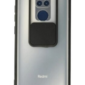 Xiaomi Redmi Note 9 Kılıf Palm Buzlu Kamera Sürgülü Silikon - Siyah-(5796)