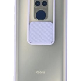 Xiaomi Redmi Note 9 Kılıf Palm Buzlu Kamera Sürgülü Silikon - Lila-(5796)