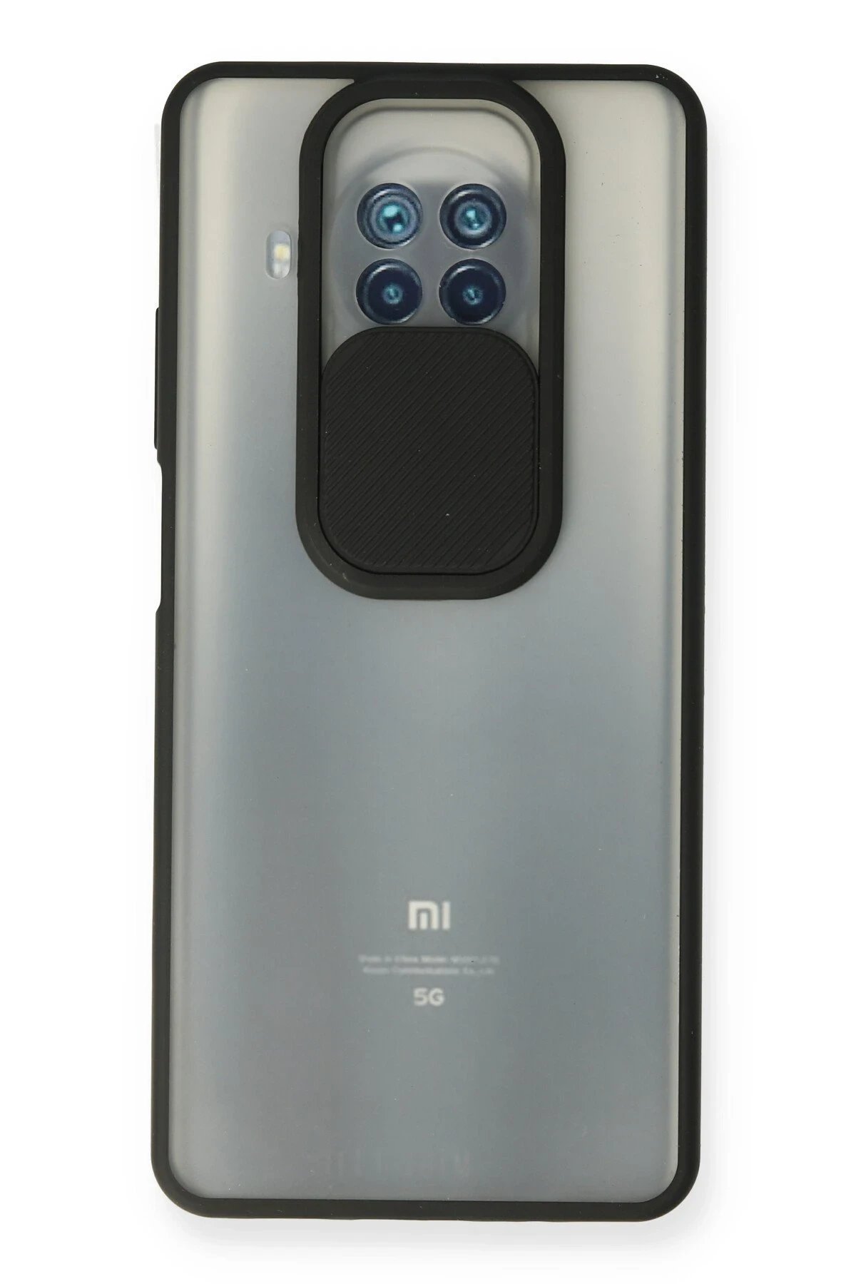 Xiaomi Mi 10T Lite Kılıf Palm Buzlu Kamera Sürgülü Silikon - Siyah-(5796)