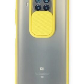 Xiaomi Mi 10T Lite Kılıf Palm Buzlu Kamera Sürgülü Silikon - Sarı-(5796)