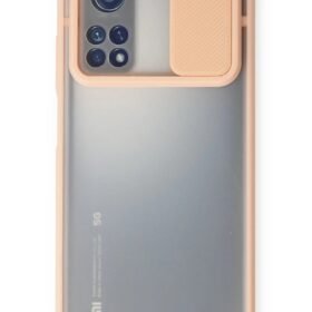 Xiaomi Mi 10T Kılıf Palm Buzlu Kamera Sürgülü Silikon - Pembe-(5796)