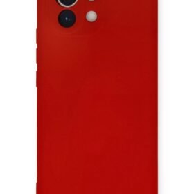 Xiaomi Mi 11 Kılıf Nano içi Kadife Silikon - Kırmızı-(5796)