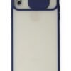 iPhone XS Max Kılıf Palm Buzlu Kamera Sürgülü Silikon - Lacivert-(5796)